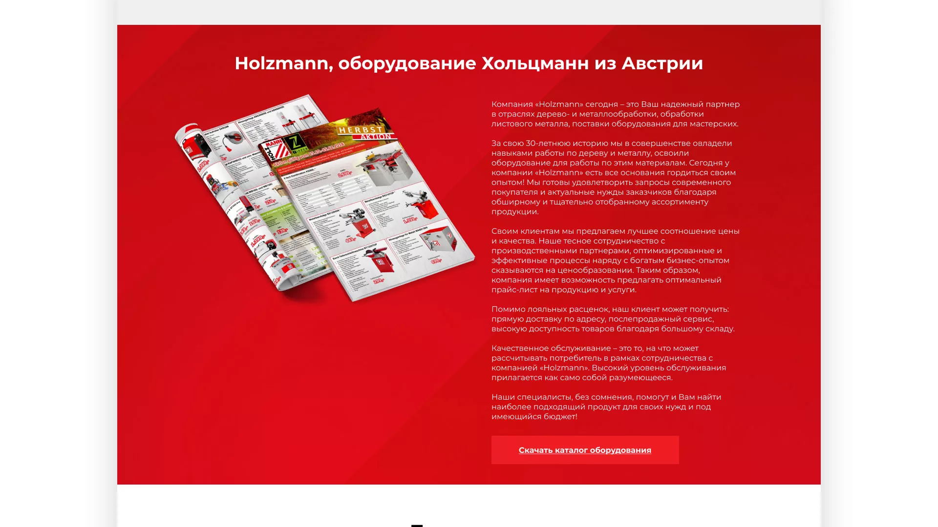 Создание сайта компании «HOLZMANN Maschinen GmbH» в Семёнове