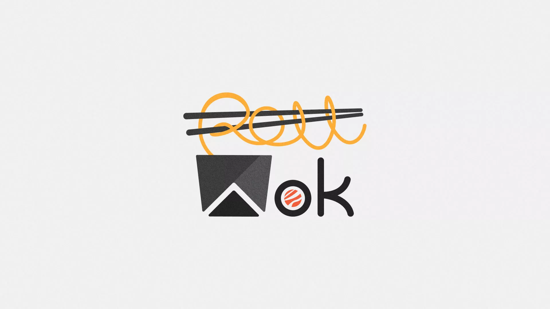 Разработка логотипа в Семёнове для суши-бара «Roll Wok Club»